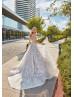 Luxurious Sparkling Strapless Sweetheart Neck Wedding Dress